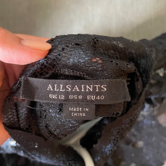 All Saints - Lace, peplum top - Picture 6 of 9